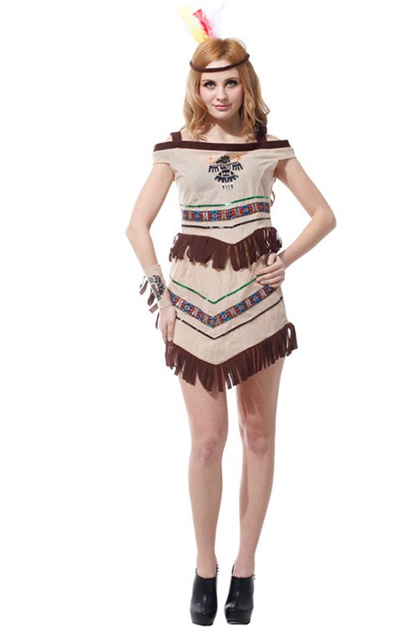 Adult Native Indian Woman Pocahontas Squaw Fancy Dress Up Costume Fhc00322 Halloween Costumes 