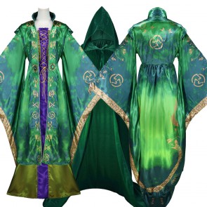 Hocus Pocus 2 Winifred Sanderson Light Green Dress Halloween Cosplay Costume