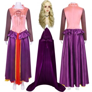 Hocus Pocus 2 Sarah Sanderson Purple Dress Halloween Cosplay Costume