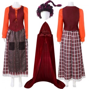 Hocus Pocus 2 Mary Sanderson Long Dress Halloween Cosplay Costume