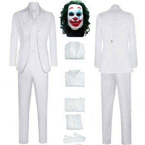 Joker 2 Arthur Fleck White Suit Cosplay Costume