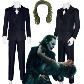 Joker 2 Cosplay Arthur Fleck Halloween Black Suit Cosplay Costume