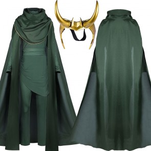 God of Stories Season 2 Loki Green Outfits Halloween Cosplay Costume 