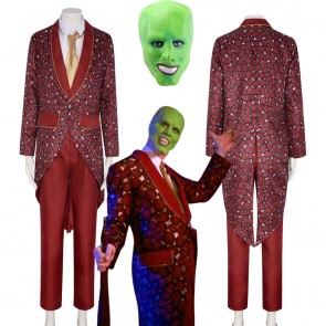 The Mask Stanley Ipkiss Red Halloween Cosplay Costume Full Set