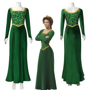 Princess Fiona Green Dress Shrek Halloween Cosplay Costume
