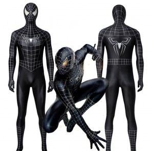 Spider-Man 3  Black Spider-Man Peter Parker Halloween Cosplay Costume