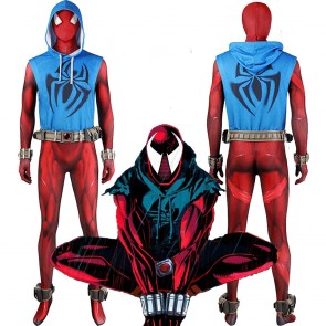 Across the Spider-Verse Spider-Man Ben Reily Scarlet Spider Cosplay Costume