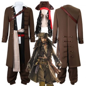 Pirate Man Jack Sparrow Halloween Cosplay Costume