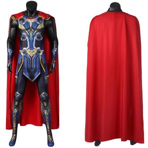 Thor 4 Love and Thunder Bodysuit With Cloak Halloween Cosplay Costume