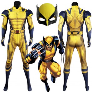 Wolverine Jumpsuit Deadpool 3 Yellow Halloween Cosplay Costume